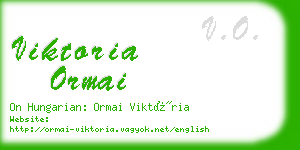 viktoria ormai business card